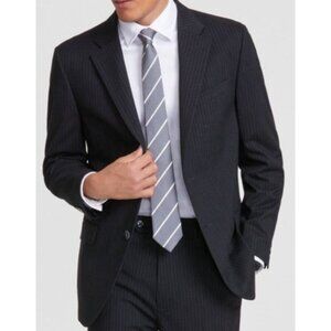 Nautica Mens Modern Fit Comfortable Stretch Fall Suit Black Stripe Size 42R NWT